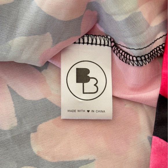 BB EXCLUSIVE LA Catch Cowl Neck Mini Dress Black Floral - Picture 9 of 13